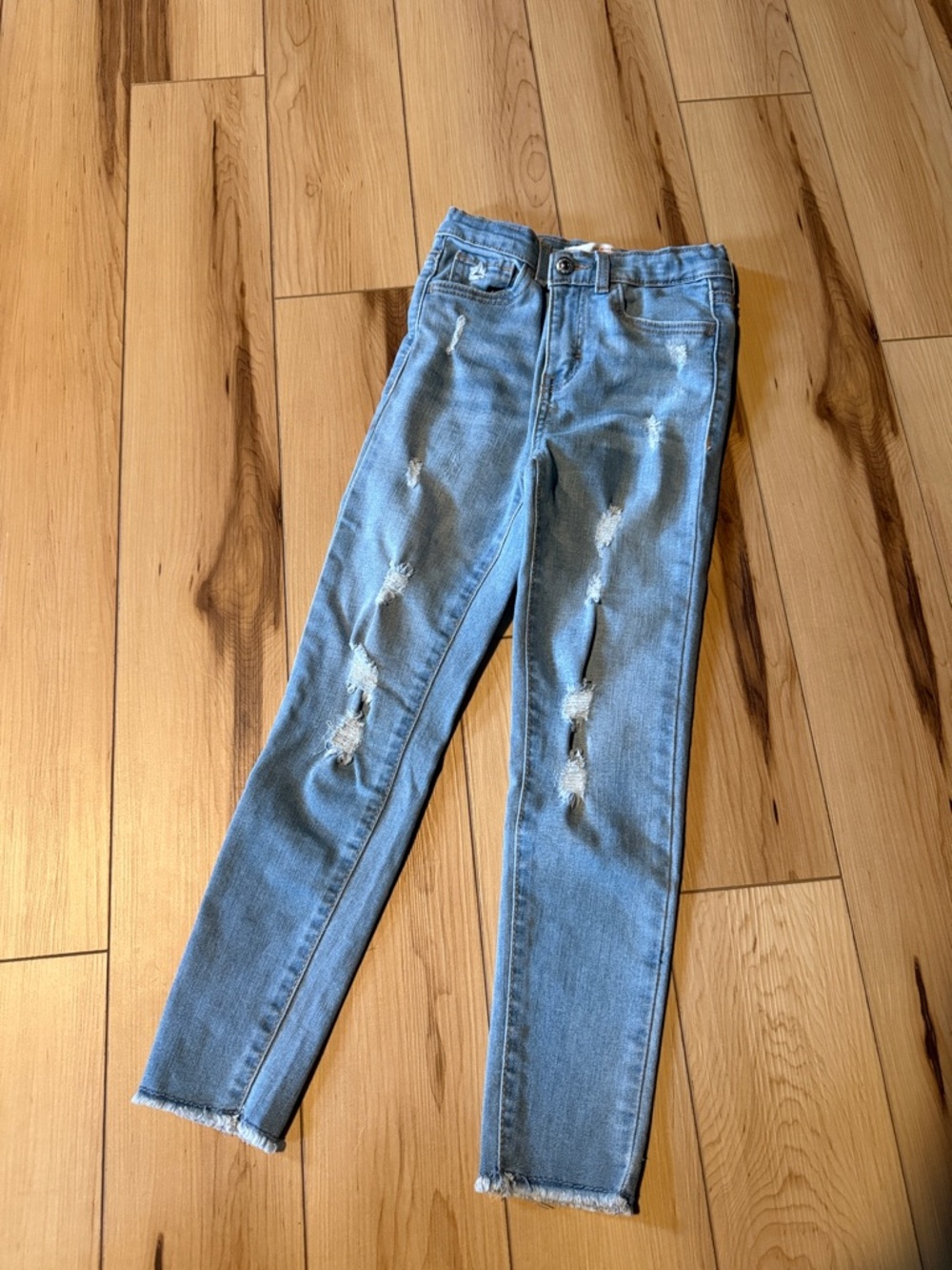 Levi's Light Blue Distressed Skinny Jeans